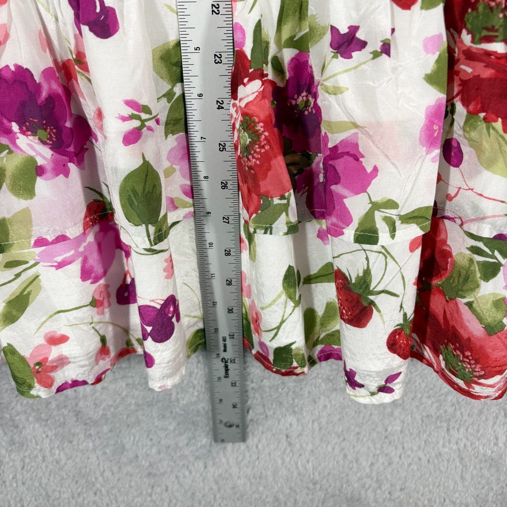 Abercrombie & Fitch Floral Fruit One Shoulder Smocked Top Midi Skirt Set XL NWT - Picture 9 of 13